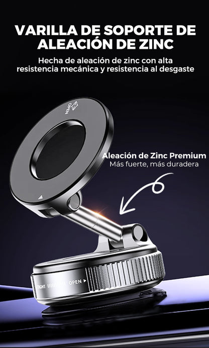 Soporte Magnético 360° con Ventosa – Fijación Súper Segura para Móvil