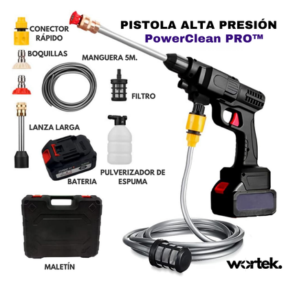 PowerClean PRO™ - Pistola de Alta Presión para Limpieza - Wortek