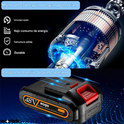 Motosierra de Mano Eléctrica | Batería 48V + Maletin GRATIS