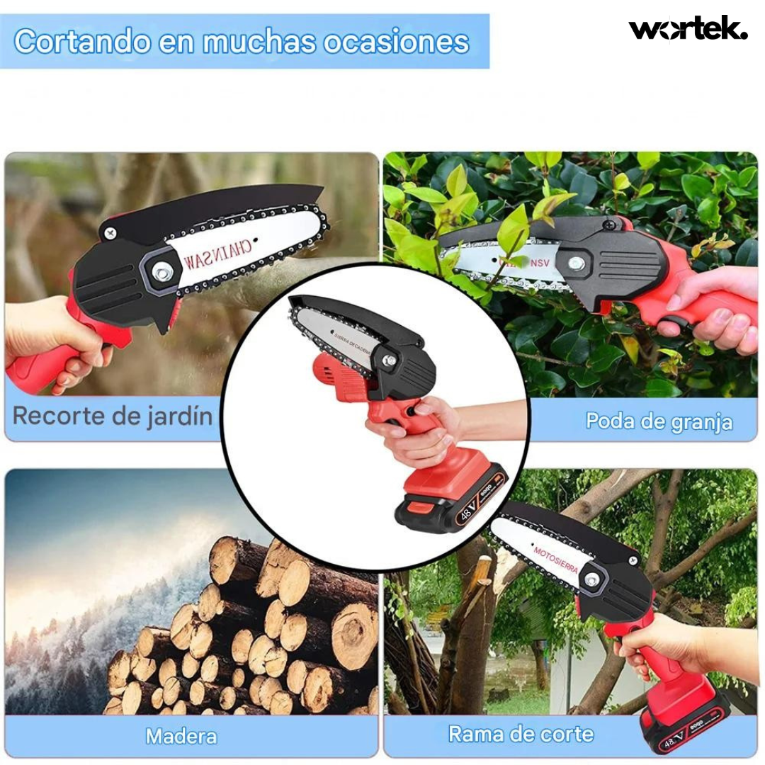 Motosierra de Mano Eléctrica | Batería 48V + Maletin GRATIS