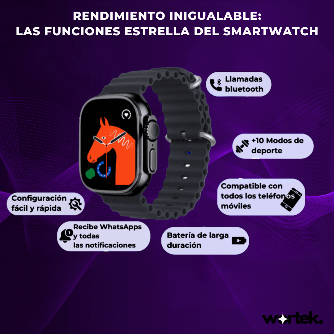 Pack SmartWatch Ultra™ 9 PRO – Potencia, Salud y Deporte en tu Muñeca