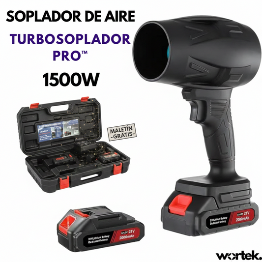 TurboSoplador PRO™ 1500W | Batería + Maletín GRATIS