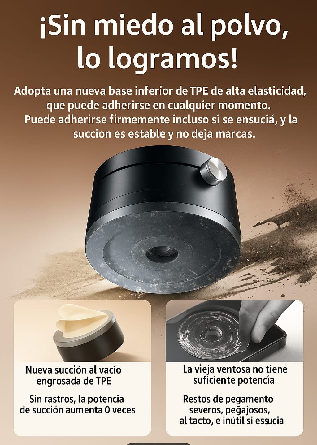 Soporte Magnético 360° con Ventosa – Fijación Súper Segura para Móvil