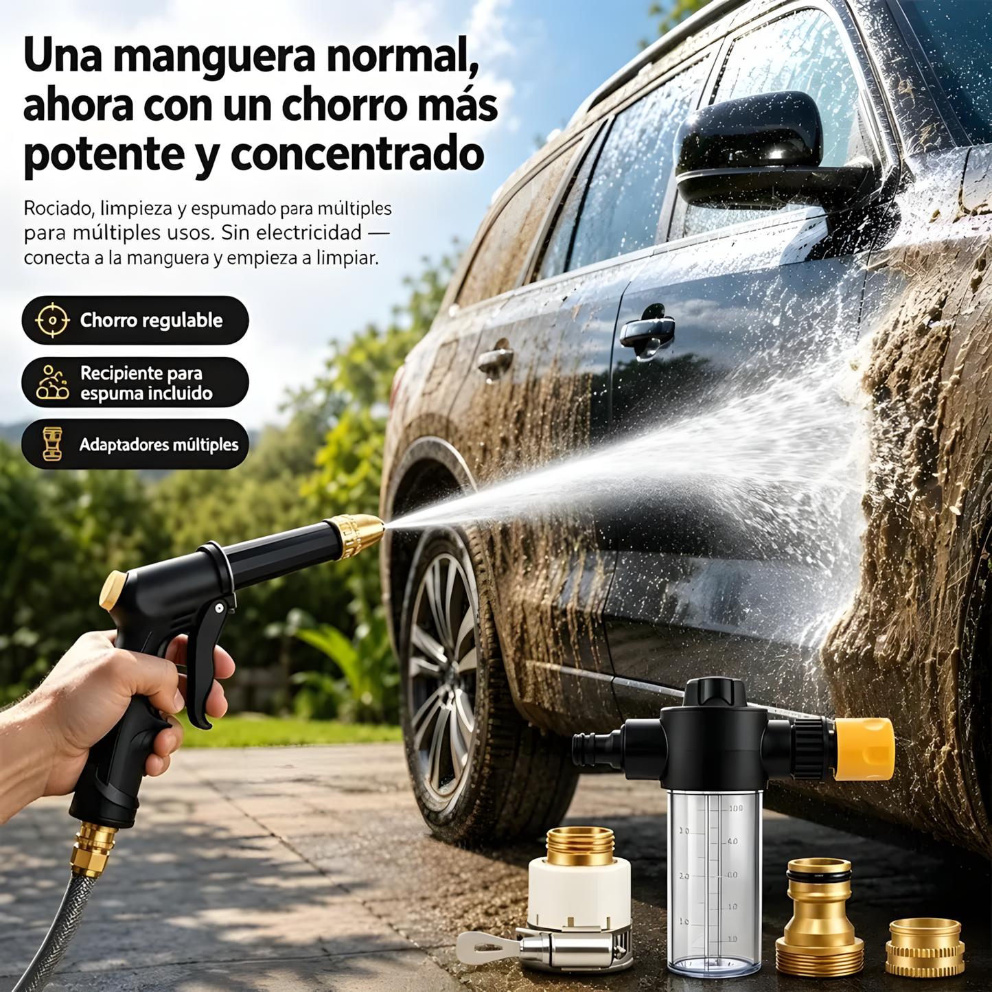 HydroJet PRO™ – Pistola de Lavado a Presión 360°