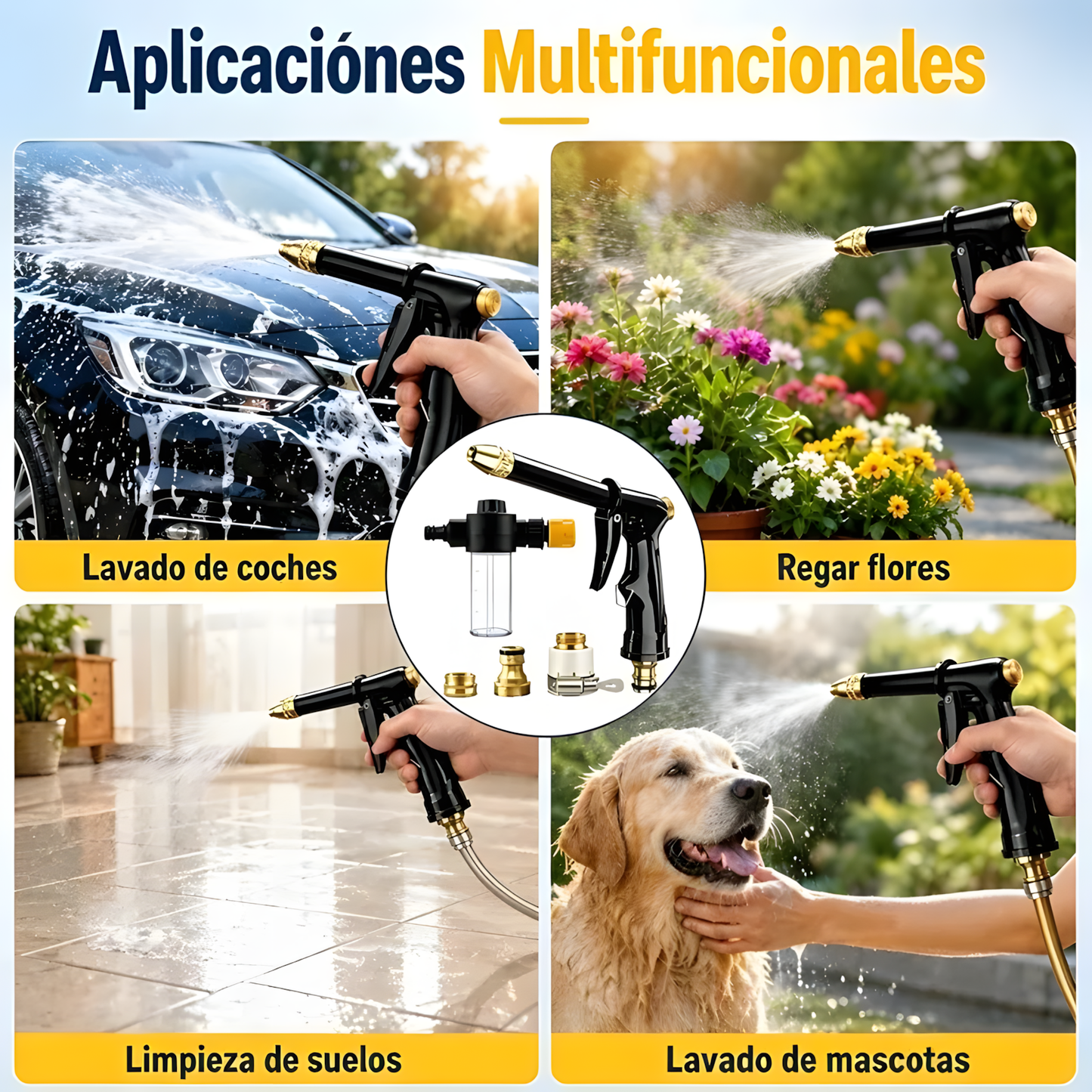 HydroJet PRO™ – Pistola de Lavado a Presión 360°