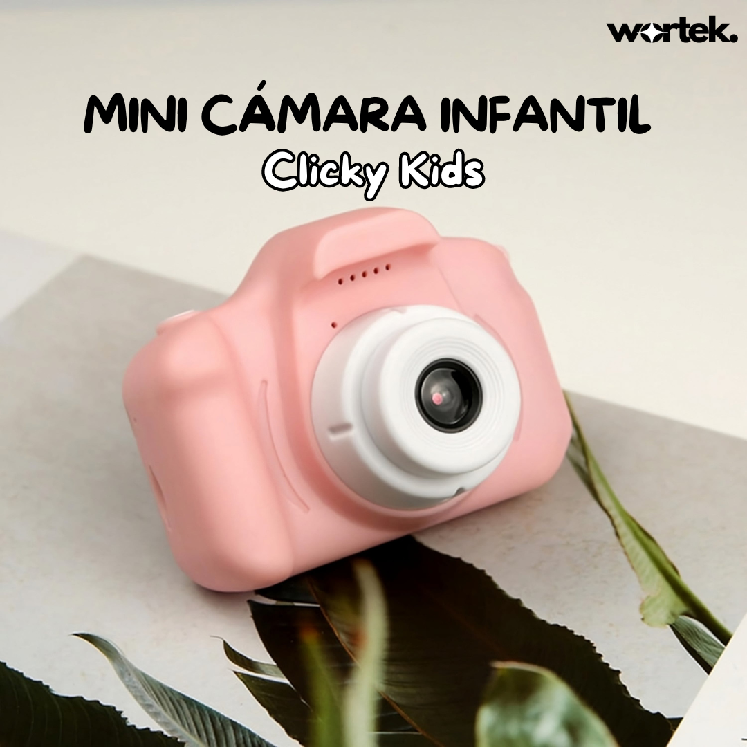 Mini Cámara Infantil "Clicky Kids" con Pantalla de 2 Pulgadas